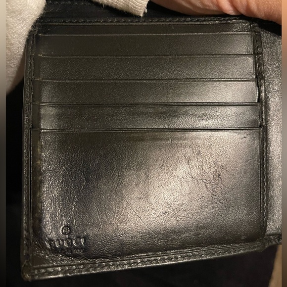 GUCCI JACKIE LEATHER BI-FOLD COMPACT WALLET PREOWNED (black) - Picture 7 of 11